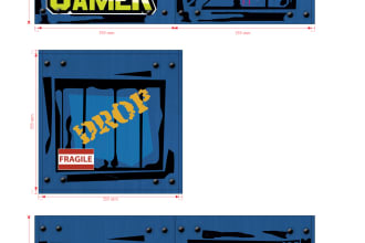 do game box packaging  supplement labels puzzle box  design