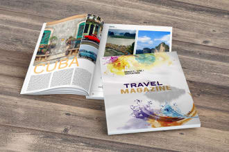design beautiful magazine cover, layout, booklet, catalog, ebook broucher