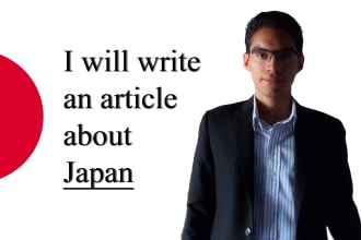 write an article about japan for your blog or website