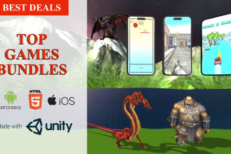 provide revenue making games made with unity 3d, ads, in app