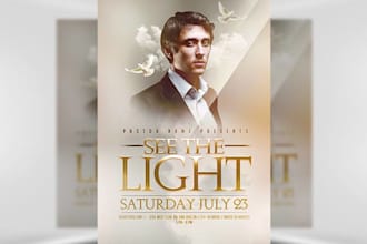 create awesome church flyer for you