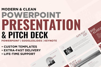 powerpoint presentation, google slides, pitch deck in 24 hours