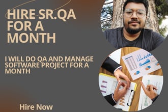 do QA and manage software project for a month