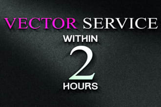 convert to vector,redraw,vectorization service,vector tracing fast 2 to 24hrs
