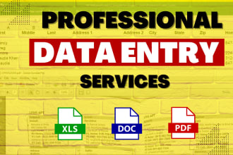 complete any type of data entry work