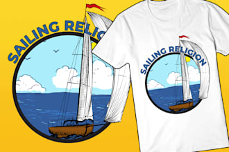do custom t shirt design and creative t shirt illustration