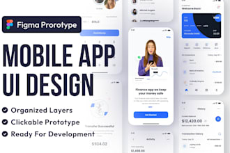 create mobile app UI UX design and app prototypes xd figma