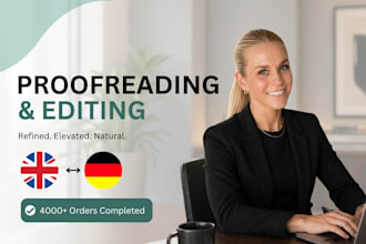 proofread and edit english and german texts professionally