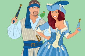 illustrate you as a pirate