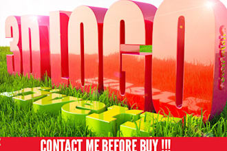 do professional 3D Logo design in high quality VRay render