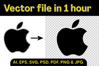 professional vector tracing, image conversion to vector file