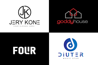 create a geometry minimalist  logo for your business