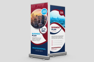 design a retractable or roll up banner