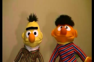 have ernie and bert send a special BIRTHDAY greeting