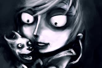 draw you in a creepy style