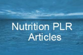 give you 475 High Quality Nutrition PLR Articles Plus Content Rewriter Software