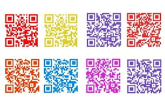 make up to 5 QR Codes in any colour for your website/facebook/twitter account