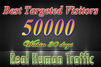 drive real,targeted 50k USA social,visitors to your website