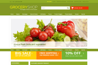 provide you grocery shop ecommerce website