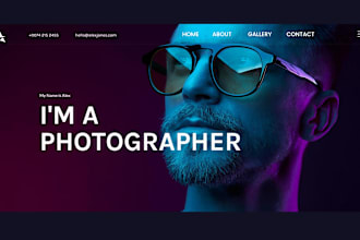 create a personal website for photographer, music artist, digital marketer