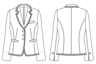 make garment design, technical or handdrawn sketch