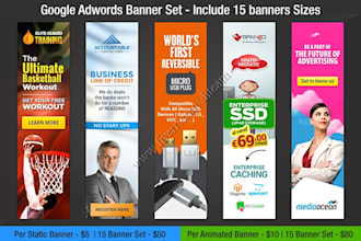 design unique static or animated banner