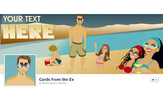 create a vector image of you or another person or object and place them into this retro fb cover