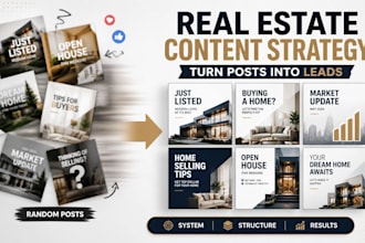 create real estate content strategy and post ideas that generate leads