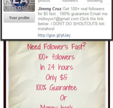 give you 100+ followers, 1000 likes and comments on instagram within 24 hours
