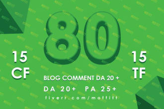 do 80 blog comment high trust flow do follow backlinks on high da