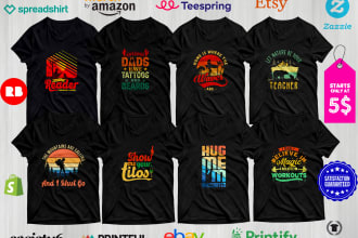 illustrate a typography retro vintage shirt design for your clothing brand