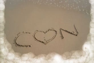 write your name, business name or short message at the Miami beach and record the waves washing over in the sand