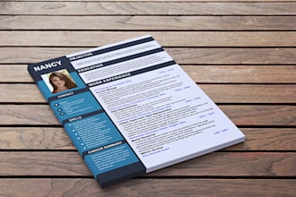 rewrite and design a resume, cv, cover letter