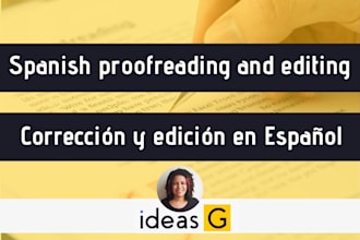 proofread and edit spanish texts professionally