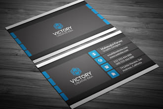 design a professional, double sided business card