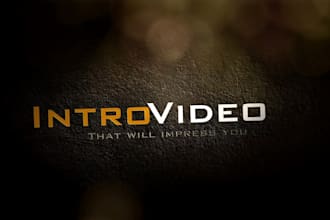 make two crazy INTRO videos for you and fast delivery