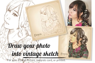 draw your photo into vintage sketch