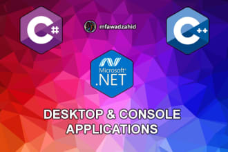 make desktop and console C Sharp, Cpp and Dot Net applications