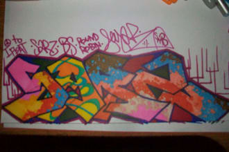 draw whatever word you want in graffiti