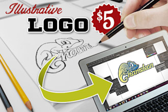create illustrative logo concept