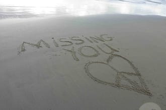 write any message in the sand that you want