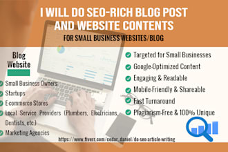 boost your small business with high quality SEO blog posts