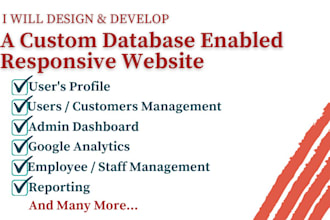 develop a custom website with database