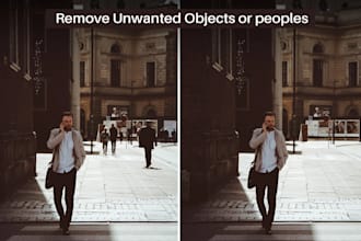 do photo editing, remove unwanted objects, people, text from background