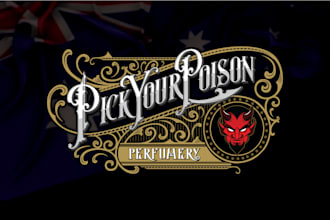 do awesome handlettering vintage, tattoo logo in 24 hours