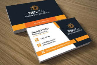 design 2 business cards at usd5 in 6 hrs
