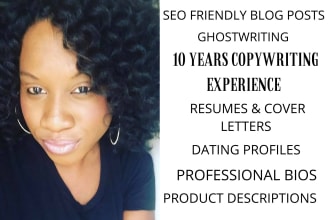 write you a  professional bio or an about me for your website