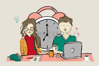 create unusual couple illustration in my style