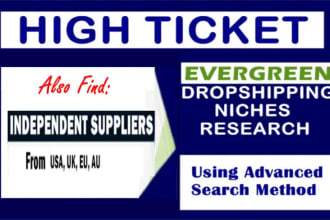 do niche product  research for high ticket ecommerce dropshipping online store
