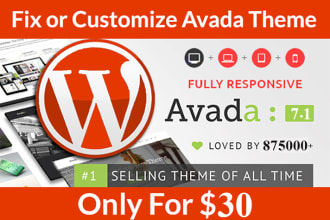 fix or customise wp sites with avada theme